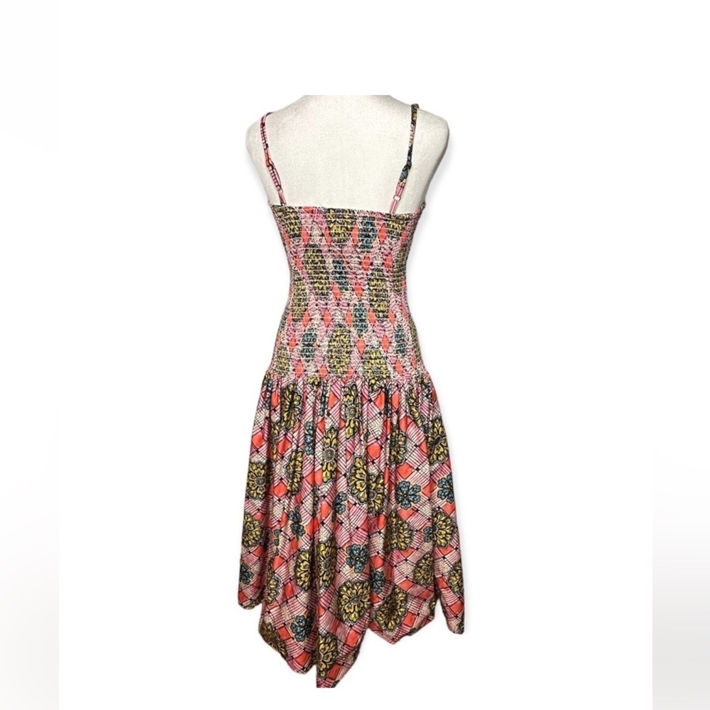 Autumn Adeigbo Winnie Midi Dress NWT Size 8 Pink Floral Smocked Cotton - Picture 5 of 16